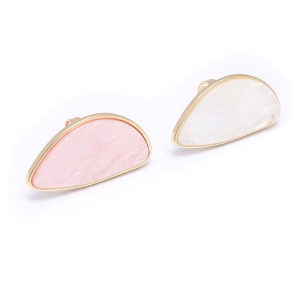 Adjustable Oval Exaggerated Acrylic Resin Geometric Rose-Gold Ring - Picture 8 of 8